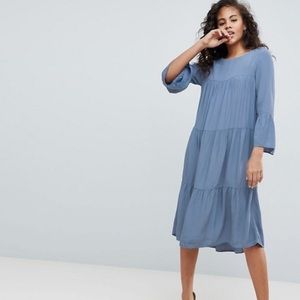 ASOS tiered midi dress size small